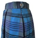 Vintage Geiger Austria Blue Tartan Plaid Midi Skirt Size 40 XS Photo 5