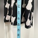 Black Label Black White Abstract 3/4 Sleeve V Wrap Dress Size 14 Side Tie Photo 4