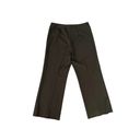 Lafayette 148  Menswear Stretch-Wool Wide Leg Pants Size 12 Brown Photo 5