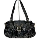 Longchamp Black Patent Leather Dual Handle Satchel Shoulder Bag Photo 0