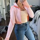 Pink and Orange Cropped Athletic Jacket Photo 0