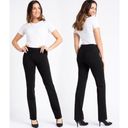 Betabrand  Dress Pant Yoga Pants Straight-Leg Classic in Black SP Photo 1