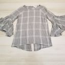 LC Lauren Conrad {XS} Lauren Conrad Plaid Print Bell Sleeve Blouse Photo 1