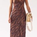 Urban Outfitters  First Light Midi‎ Slip Dress Brown Allover Print Photo 0