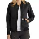 Carhartt  XL Black WOMEN'S BOMBER JACKET - RELAXED FIT - RUGGED FLEX Photo 0