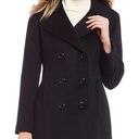 Anne Klein $260 NWT  Pea Coat Women's Size Small Black Wool Double Breasted Cozy Photo 0