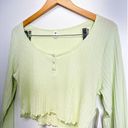 BP  Top Womens Y2K Cropped Boat Neck Light Green Size Large NWT Photo 2