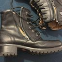 Harley Davidson Vintage  Motorcycle Moto Boots Black  Size 7.5 Y2K 90’s Photo 3