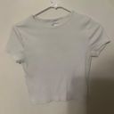 Basic White Crop Top Size M Photo 0