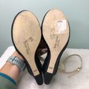 Kate Spade  Straw Rafia, Leather Wedge Sandal Pom Pom 6.5 Photo 6