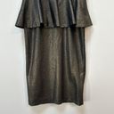 Alice + Olivia  Dahlia Metallic Peplum Mini Bodycon Tank Dress Size 6 Photo 4