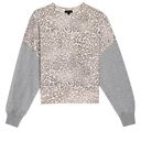 Rails  Alice Mixed Grey Cheetah Sweatshirt Long Sleeve Size Large Photo 12