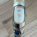 Seiko  Rare Vintage Ladies Watch Curved Crystal White Dial Two-Tone Bracelet Photo 4