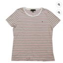 Tommy Hilfiger  Womens Short Sleeve Scoop Neck Shirt, Red White Blue Stripes, Med Photo 0