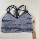 Zella  Body Womens Medium Gray Tie-Dye Racerback Adjustable Seamless Sports Bra Photo 8