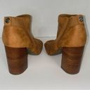 Guess  Olysa Perforated Upper Taupe Block Heel Open Toe Bootie Size 5.5 Photo 3