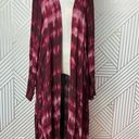 Torrid  Wine Tie Dye Gauze Long Kimono Plus Size 1X Photo 1