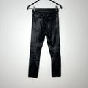 Rag and Bone  Sz 23 Nina High Rise Leather Black Cropped Pants Photo 2