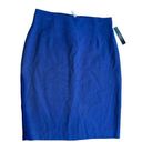 Tahari  Arthur S. Levine NWT Blue Fitted Back Zip Knee Length Pencil Skirt Size 8 Photo 0