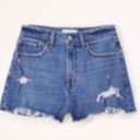 Abercrombie & Fitch Distressed Curve Love High Rise Mom Shorts Photo 2