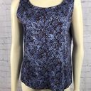 St. John  Blue Snakeskin print Knit tank. EUC sz M Photo 0