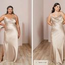 Revelry Skye Satin Dress Gold Size 6 Photo 5