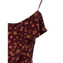 Hippie Rose  Plum Ditsy One Shoulder Crop Top Floral Large NEW Photo 1