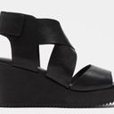 Eileen Fisher  Black Whimsy Wedge Sandal Photo 4