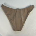 Good American NWT  Size 4 / XL Mink Gold Reversible Metallic Better Bikini Bottom Photo 8