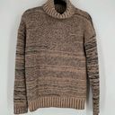 BCBGMAXAZRIA  Womens Turtleneck Sweater Taupe/black Marled Long Sleeve XS Photo 2