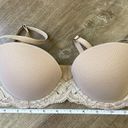 Natori  Beige Padded Demi Lace Bra ~ EUC Women’s Size 34B Photo 8