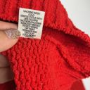 The Moon  & Madison Red Cowl Neck Plush Cable Knit Cropped Sweater Photo 5