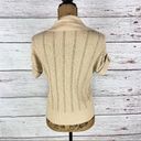 Dress Barn  Shawl Collar Cuffed Dolman Cap Sleeve Open Front Cardigan Tan Small Photo 4