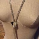 NWT SILVER & GOLD Black Bead Accent Necklace Long Classy Necklace Photo 0