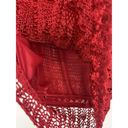 Talbots  Vintage Hand Knit Crochet Cami Red M 70s Fairycore Hippie Whimsigoth Photo 4