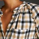 Anthropologie , New, Pilcro Breezy Gauze Plaid Button Front Top, Size XLP Photo 2