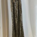 B Darlin Silver-Sequin Slit Prom Dress Photo 4