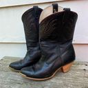 Dingo Vintage 80s  Black Cherry High Heeled Cowgirl Boots Booties 7M Photo 3