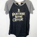 Daisy  Rae A Nightmare Before Caffeine Grey T-Shirt Women's Size Small S NWT Photo 6
