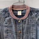 Marc Jacobs Vintage  Jean Brown Ringer Jacket Snap Button Retro Small 6 Boho Photo 1