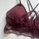 Aerie NWT  Joy Lace Padded Longline Bralette Royal Berry Size Medium M NEW Photo 9