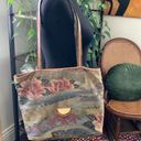 Perry Ellis Vintage 70s/80s  Portfolio Tapestry Leather Trim Shoulder Bag Purse Photo 0