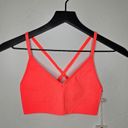 Good American  Seamless Chunky Rib Bra in Neon Hot Coral NWT Photo 2