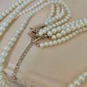 American Vintage Vintage “Olwen” Four Strand Statement Pearl Necklace Long Classic Maximalist Photo 3