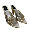 Marc Jacobs  RUNWAY Fifty Four Mule Metallic Sandal Heels Photo 0