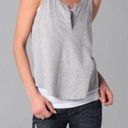 Vince 𝅺 SPLIT NECK RACER BACK LINEN TANK TOP Photo 2