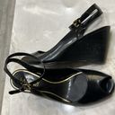 Ralph Lauren | Black Sling Back Wedges With Ankle Strap Size 8.5 Photo 9