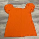 Tommy Hilfiger Orange Short Sleeve Elastic Neckline Blouse Size XL Photo 4