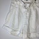 Farm Rio  Tailored Linen High Rise Shorts cream/ivory Size Large Photo 4