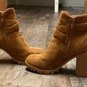 Charlotte Russe block heel ankle booties - cognac/brown/tan Photo 5